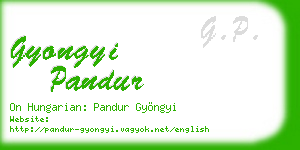 gyongyi pandur business card